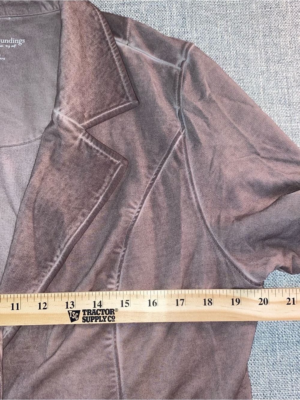 Soft Surroundings Grey Mineral Wash Knit Blazer Jacket Whimsigoth Size Large - Picture 6 of 7
